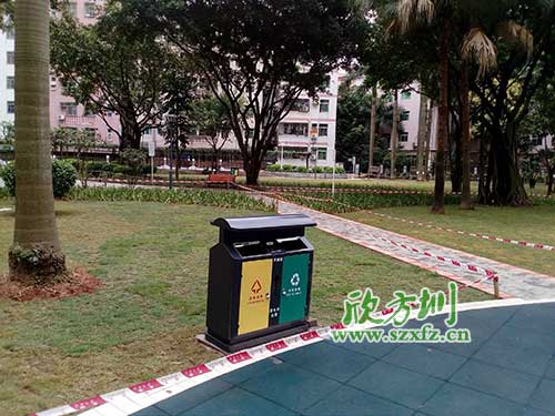 韶關(guān)機(jī)關(guān)鋼制垃圾桶，欣方圳量身定做